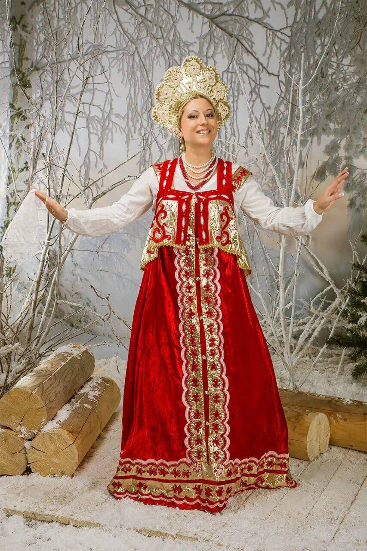 Girls in Slavic costumes in Qinhuangdao