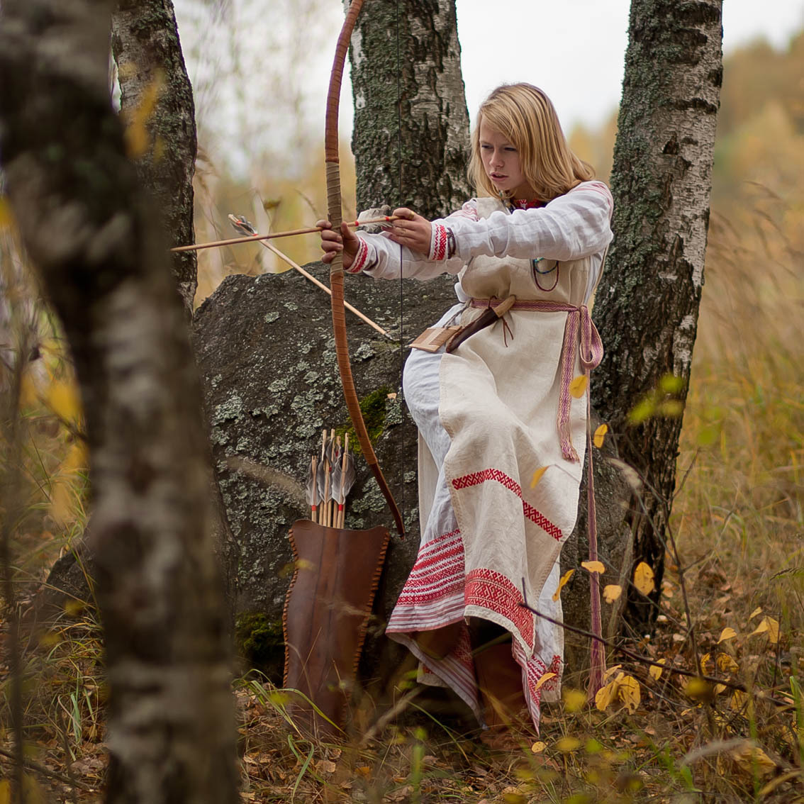 Sexy photo Girls in Slavic costumes in Qinhuangdao